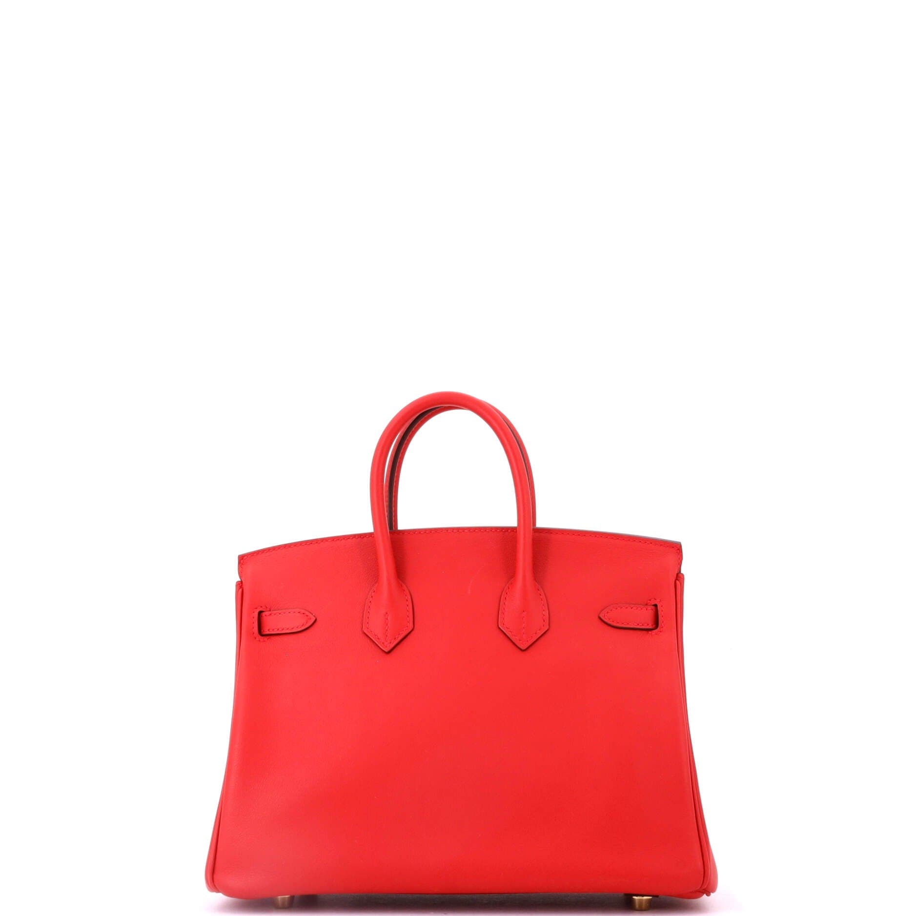 Pre-Owned Hermes Birkin Handbag Red Swift with Gold Hardware 25, Alternate, color, Rouge Casaque