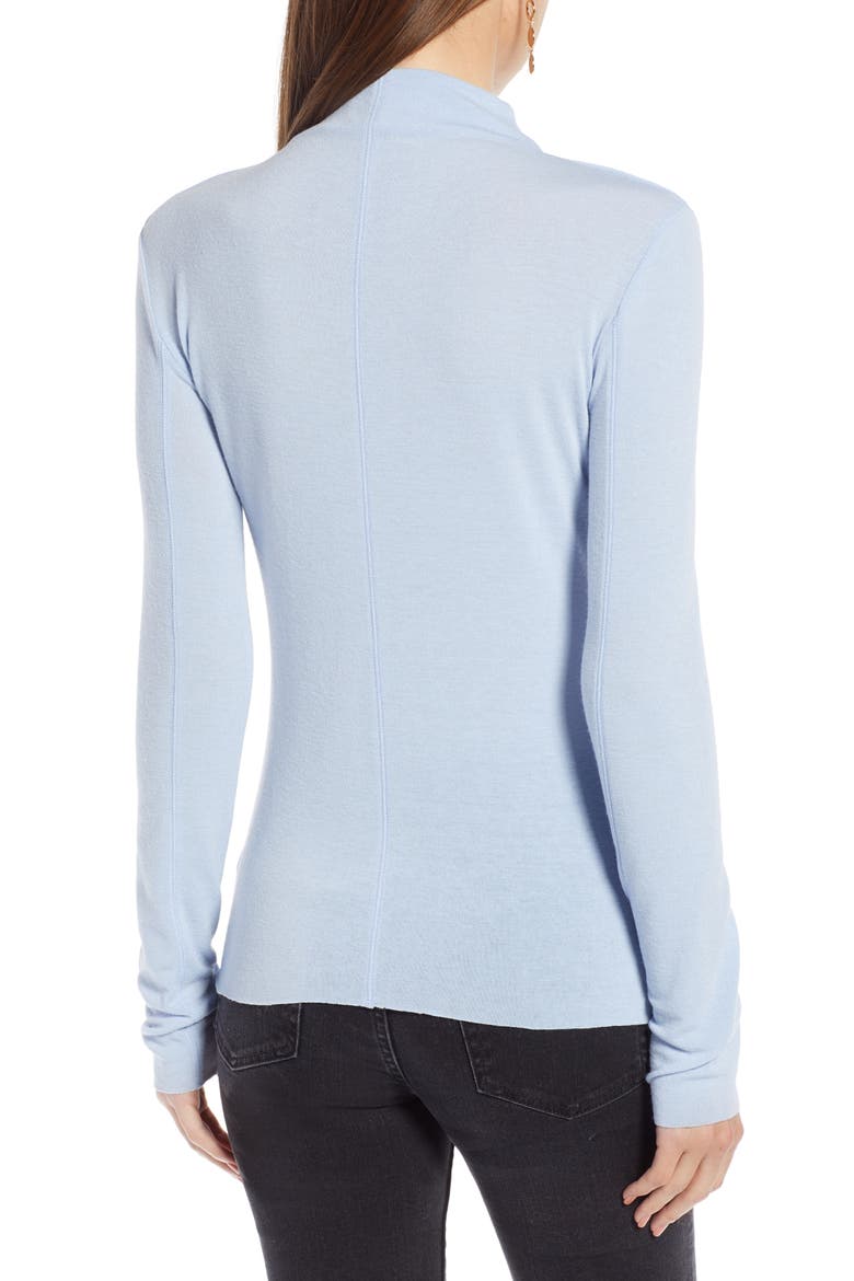 Center Seam Mock Neck Top (Nordstrom Exclusive), Alternate, color, BLUE BRUNNERA