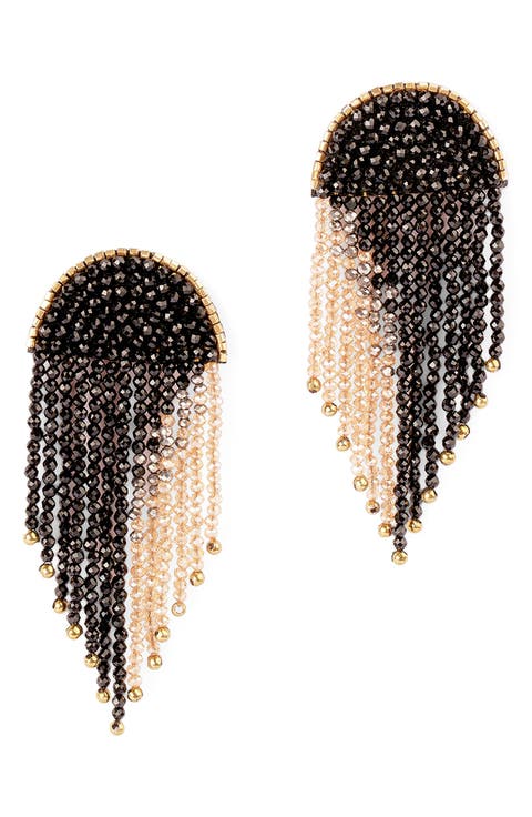 Sunil Beaded Chandelier Earrings