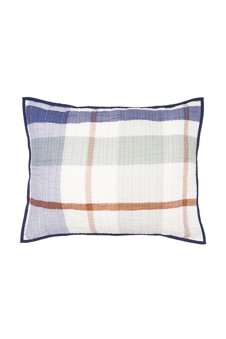 Cypress Plaid Coverlet Set, Alternate, color, Blue