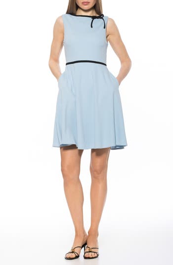 Alexia Admor Ida Fit And Flare Sleeveless Dress In Halogen Blue