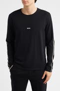 BOSS Unique Long Sleeve Stretch Cotton Pajama T-Shirt
