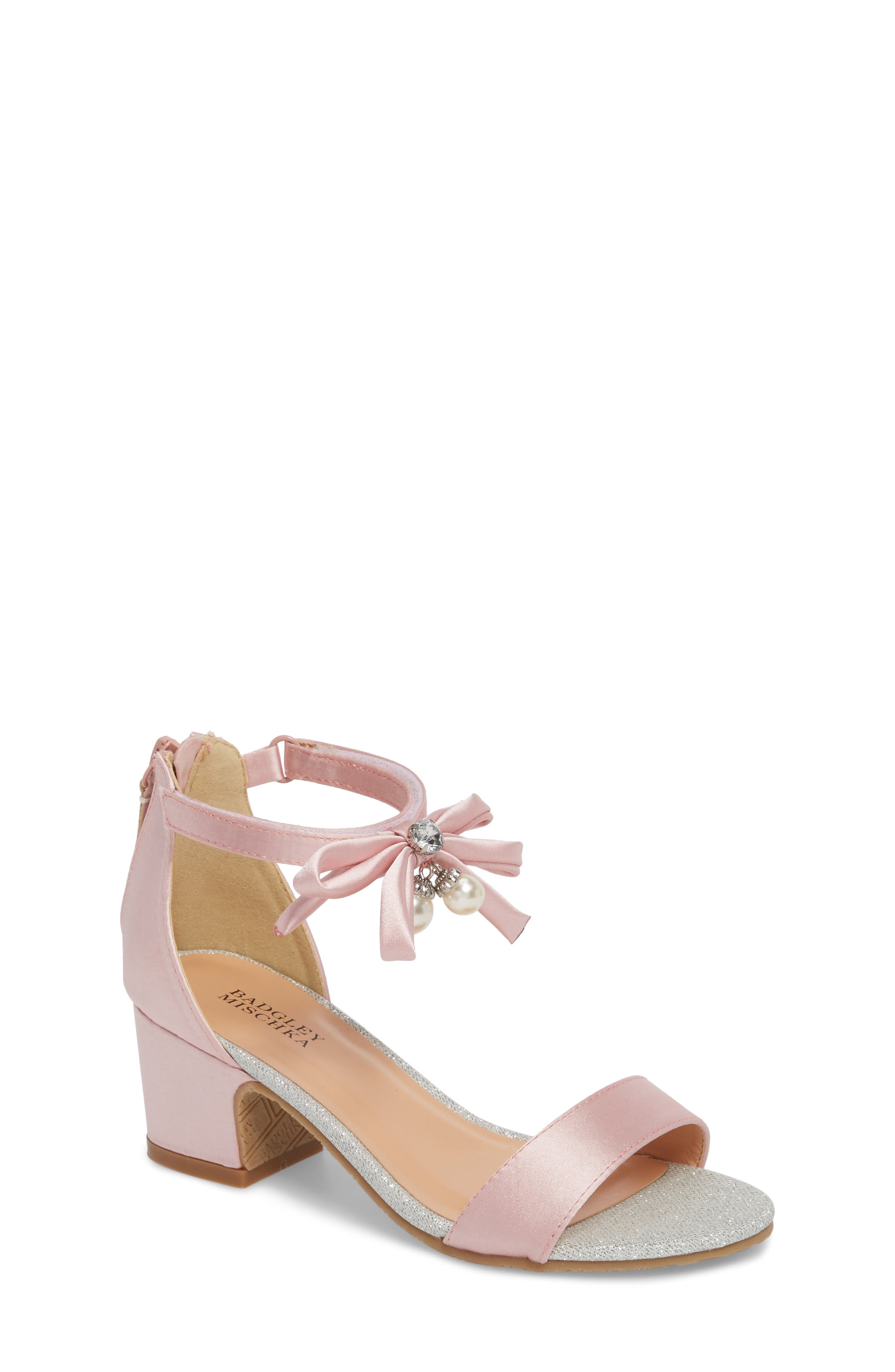 Badgley Mischka Pernia Embellished Sandal, Main, color, PINK/ SILVER