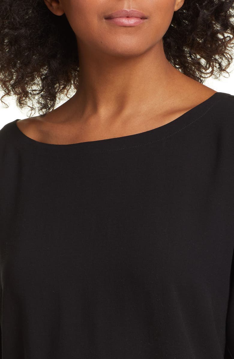 Eileen Fisher Ballet Neck Silk Top, Alternate, color,
