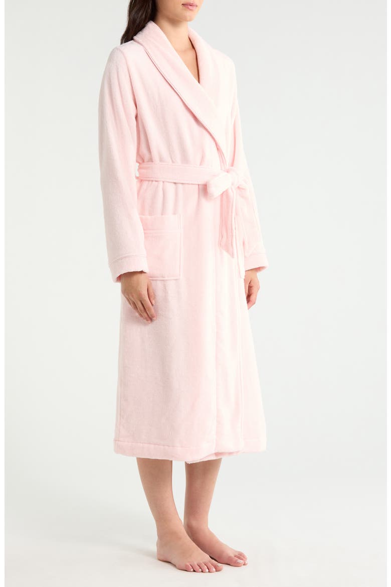 Hydro Cotton Terry Robe, Alternate, color, PINK CRYSTAL