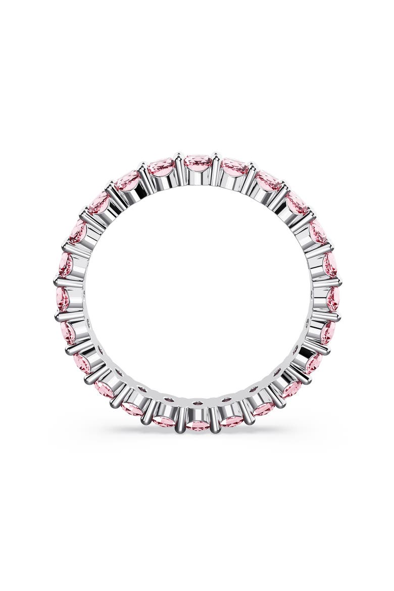 Matrix Round Crystal Eternity Ring, Alternate, color, PINK/ SILVER