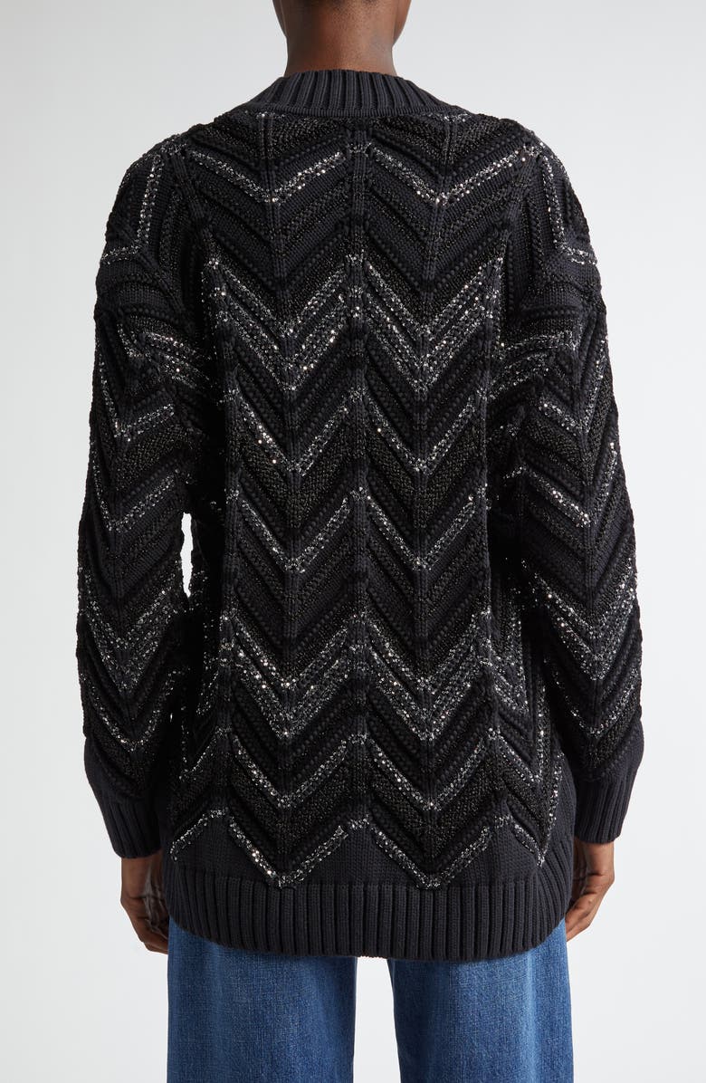Missoni Sequin & Metallic Oversize Cardigan, Alternate, color,