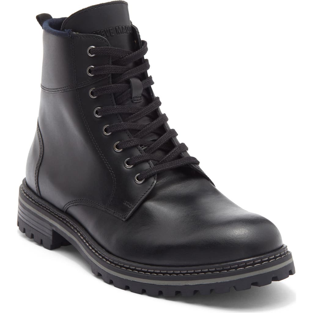 Steve Madden Scotch Lug Sole Boot In Black