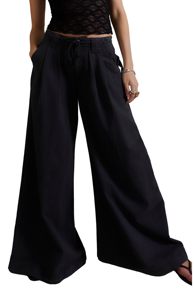 Julien Wide Leg Chino Pants, Main, color, WASHED BLACK