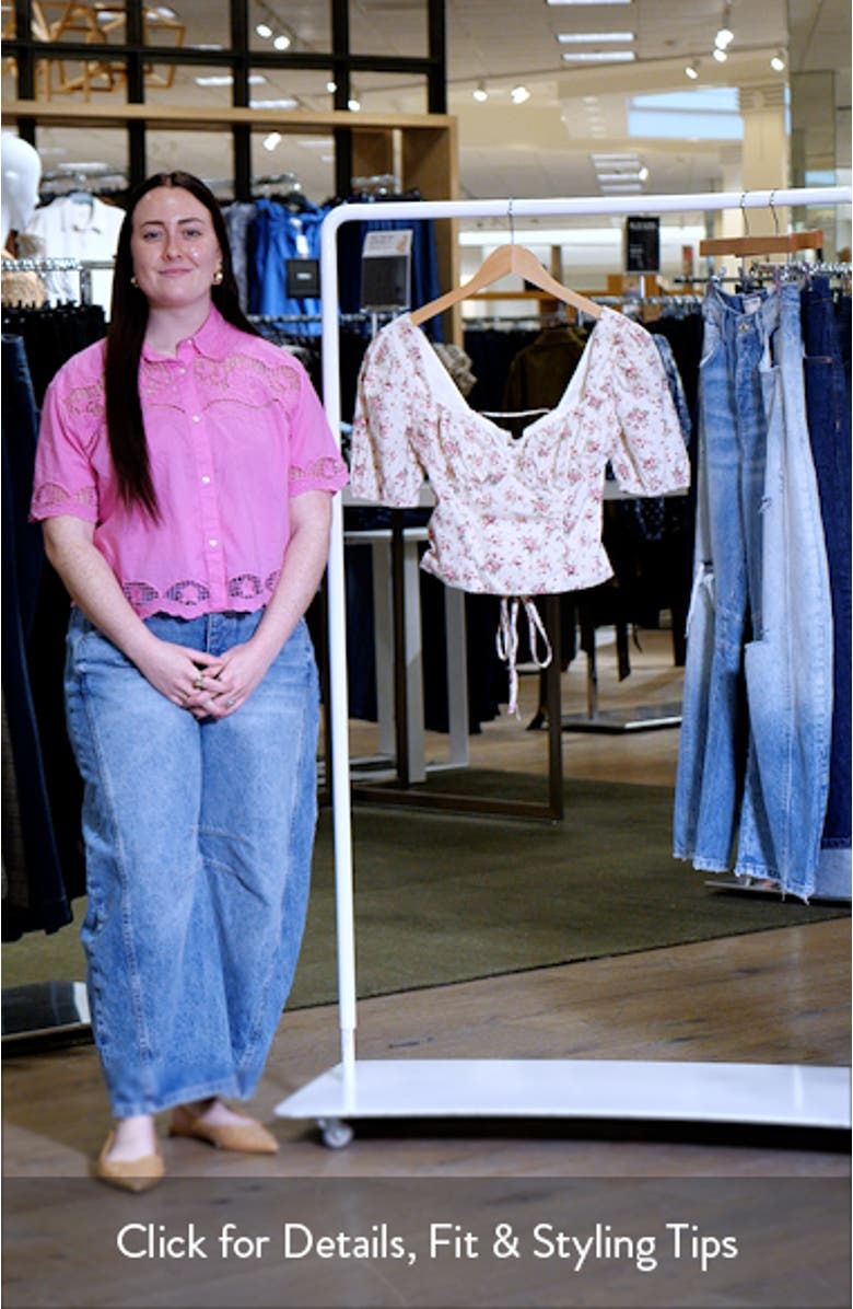 Annly Puff Sleeve Corset Top, sales video thumbnail