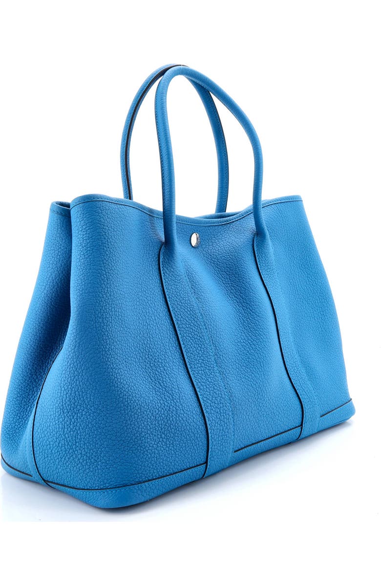 Pre-Owned Hermes Garden Party Tote Leather 36, Alternate, color, Bleu Zanzibar