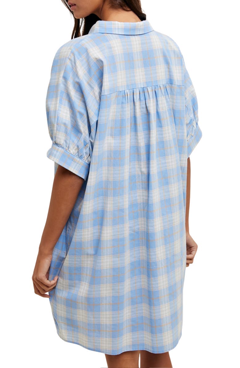 WISHLIST Oversize Button-Up Shirtdress, Alternate, color, Blue Combo