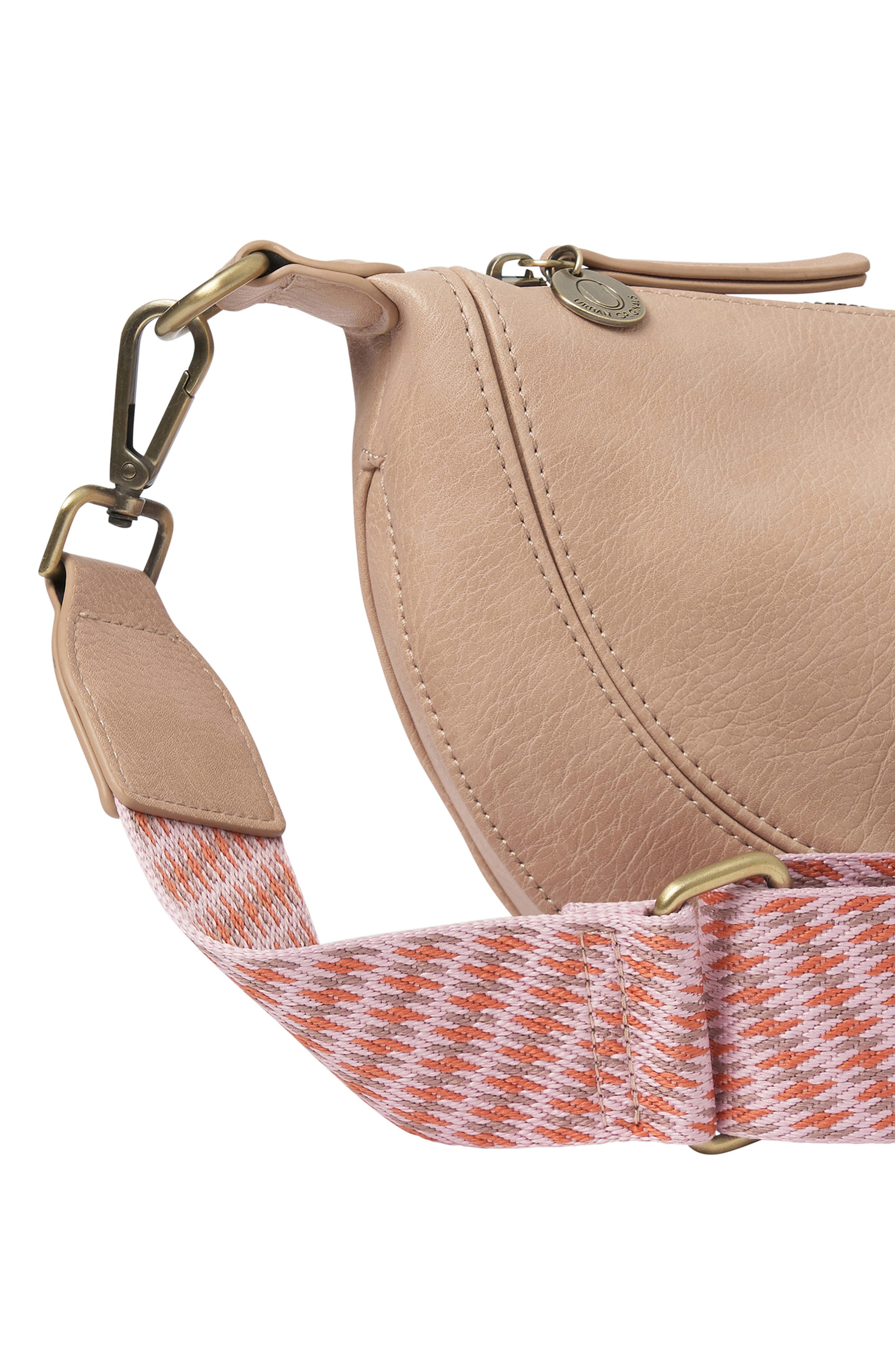 Super Mini Halfmoon Crossbody, Alternate, color, TAUPE