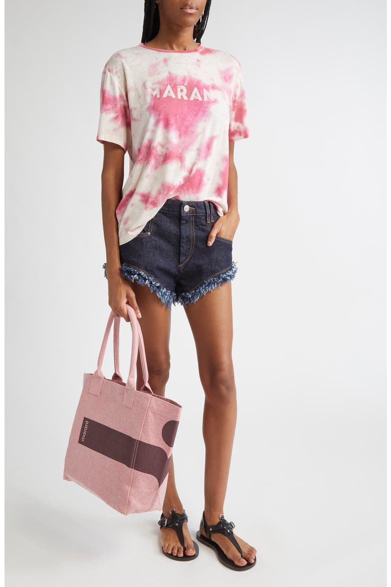 Zewel Tie Dye Logo T-Shirt, Alternate, color, PINK