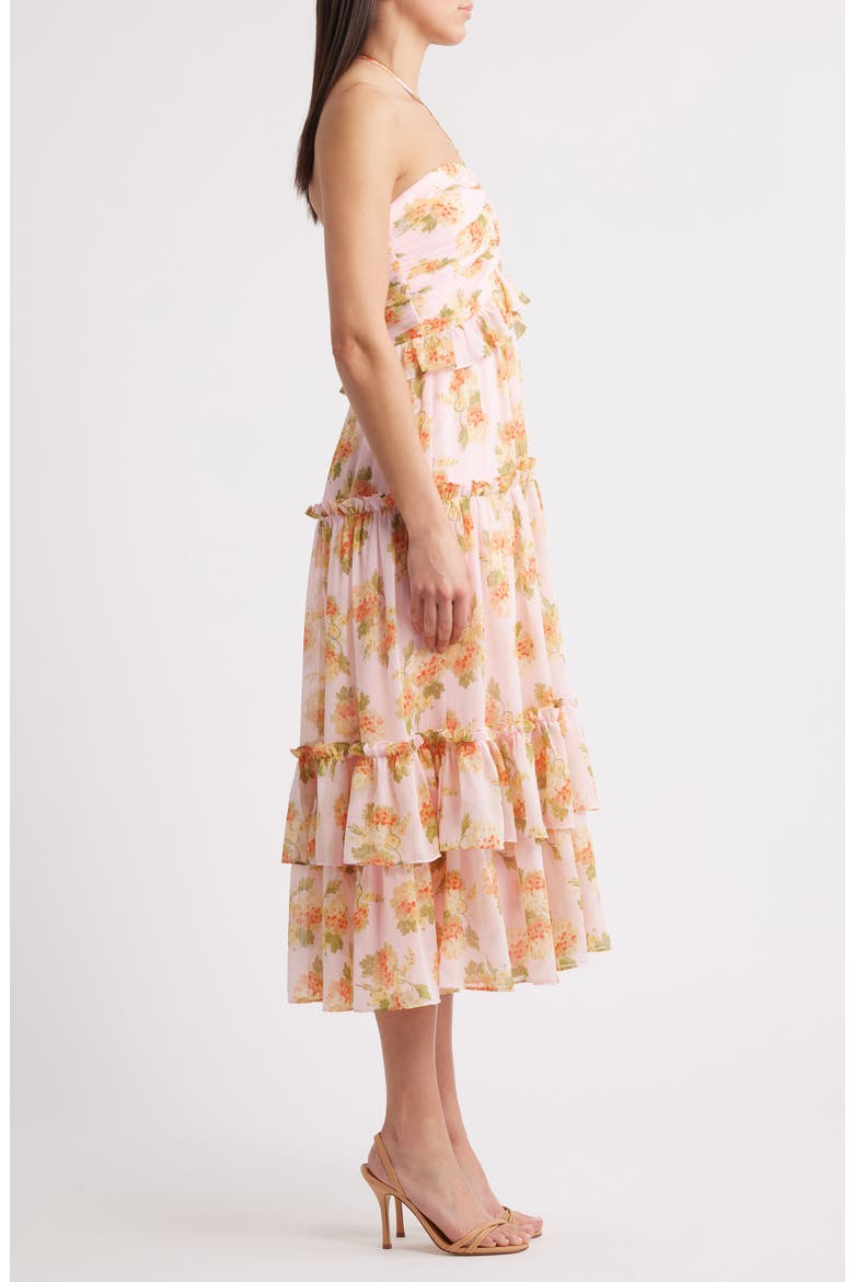 Wilda Floral Tiered Dress, Alternate, color, ROSESHADOW MULTI