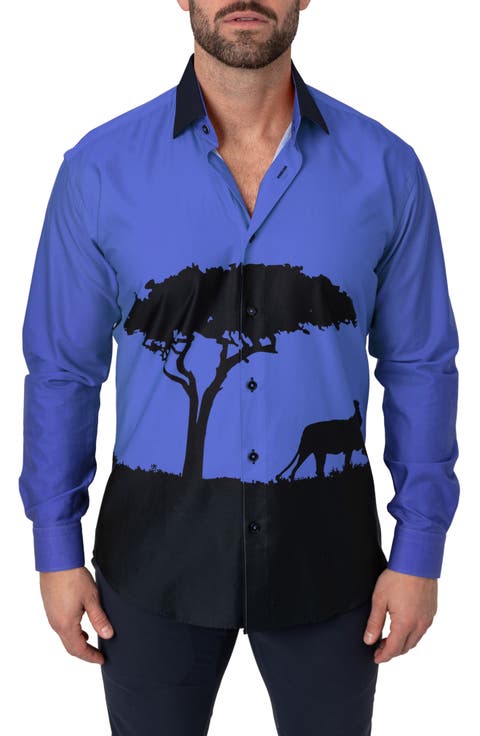 Fibonacci Cotton Button-Up Shirt