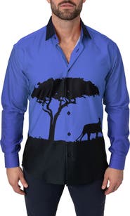 Maceoo Fibonacci Cotton Button-Up Shirt