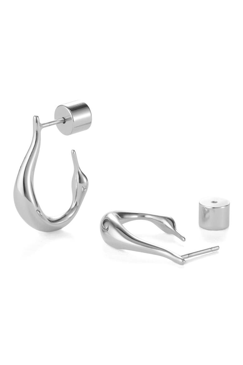 Mini Collette Hoop Earrings, Main, color, HIGH POLISH SILVER