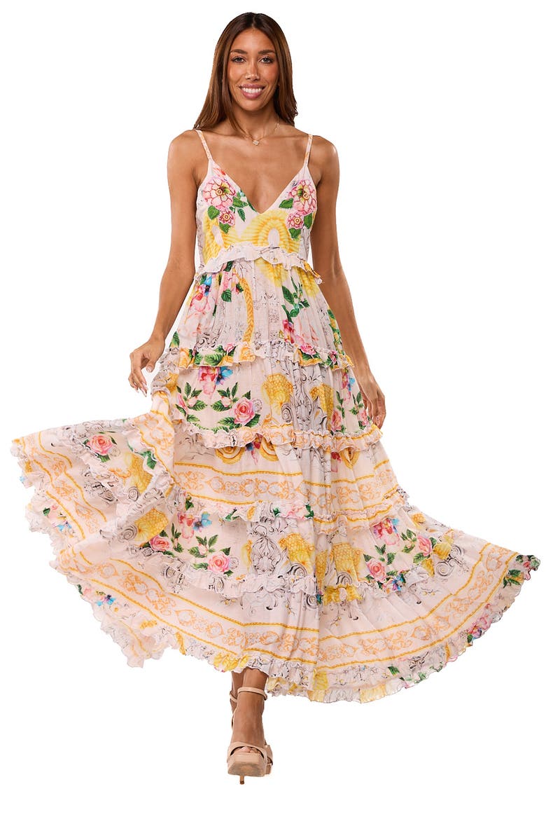 RANEES Sunshine Sleeveless Maxi Dress, Alternate, color, Yellow