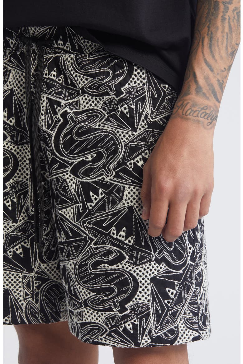 Diamond Dollars Cotton Drawstring Shorts, Alternate, color, G-BLACK