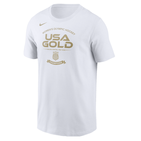 Unisex Nike White Women's USA Hockey 2026 Winter Olympics Gold Medal Core T-Shirt