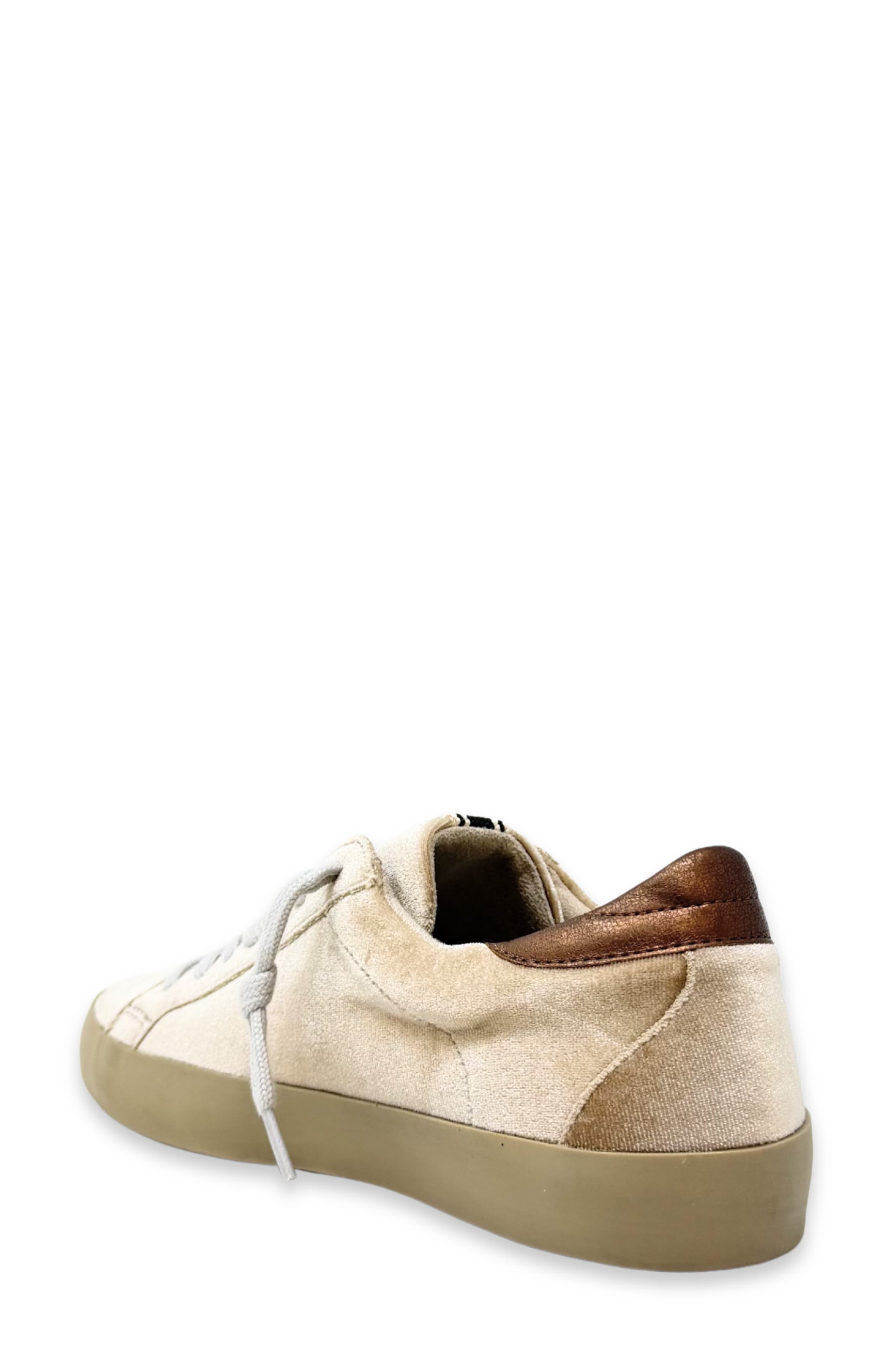 Paula Low Top Sneaker, Alternate, color, TAUPE VELVET