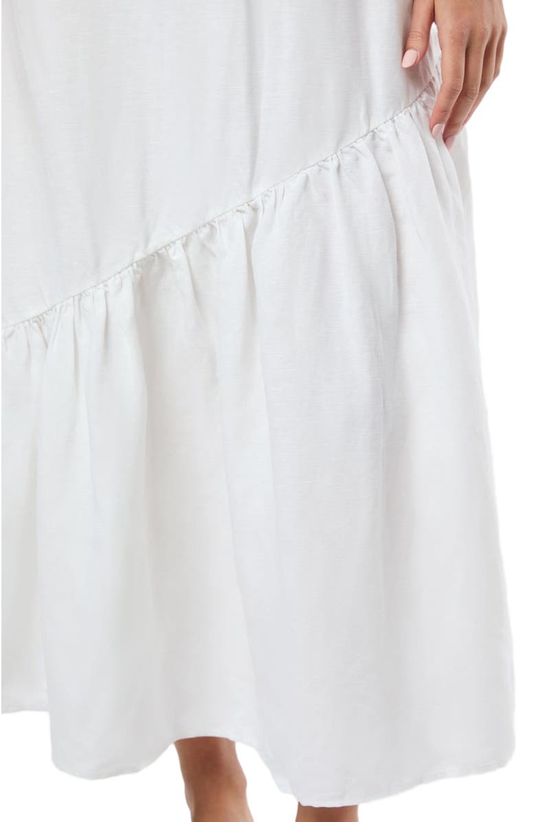 Onia Air Linen Square Neck Maxi Dress, Alternate, color, White