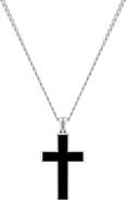 Vincero Men's Stone Cross Pendant Necklace