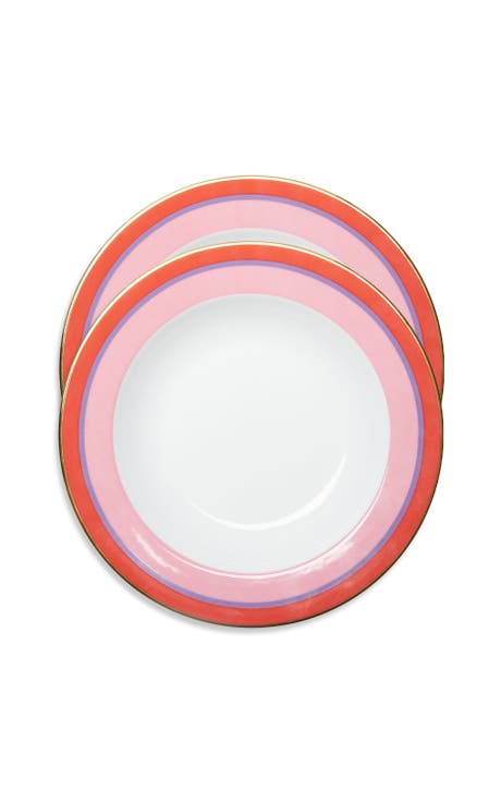 Soup Plates Set Of 2 Rainbow Rosa