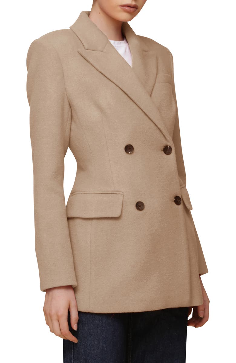 Avec Les Filles Hourglass Blazer Coat, Alternate, color, Camel