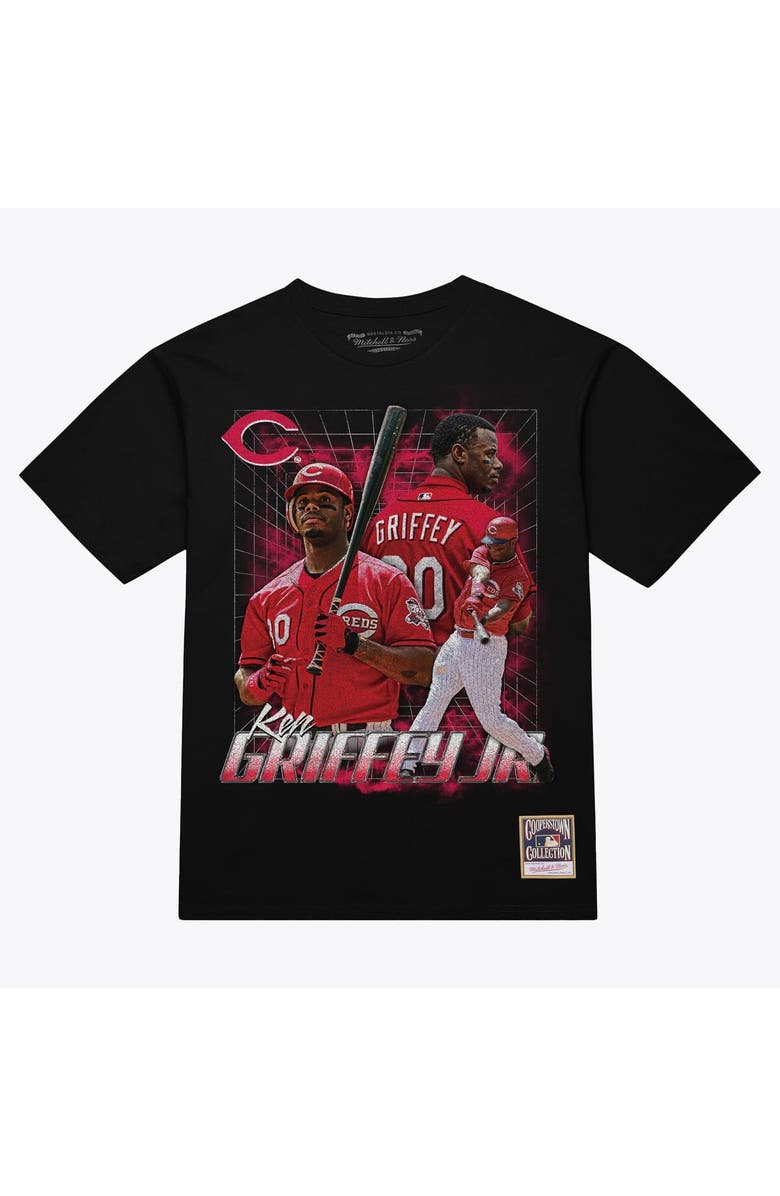 Mitchell & Ness Men's Mitchell & Ness Ken Griffey Jr. Black Cincinnati Reds Legendary Collage Player T-Shirt, Main, color, Black