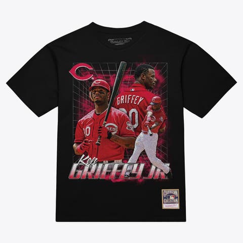 Men's Mitchell & Ness Ken Griffey Jr. Black Cincinnati Reds Legendary Collage Player T-Shirt
