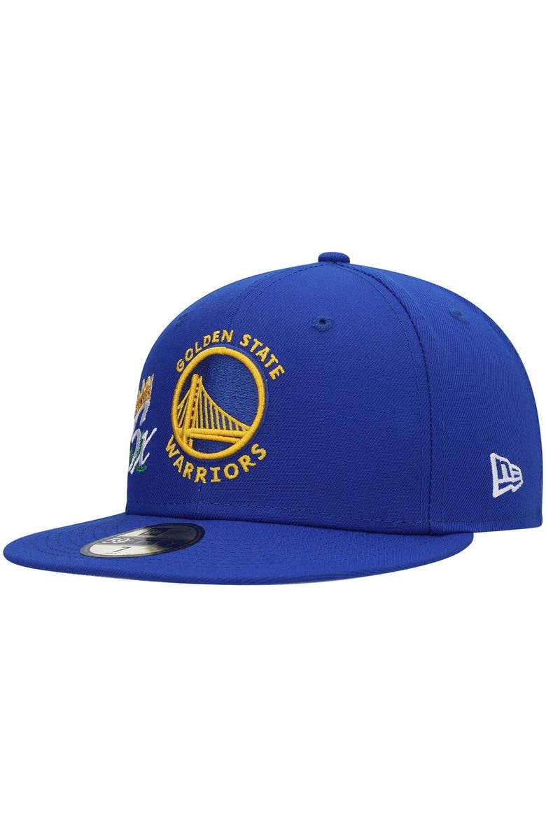 New Era Men's New Era Royal Golden State Warriors 6x NBA Finals Champions Crown 59FIFTY Fitted Hat, Main, color, 
