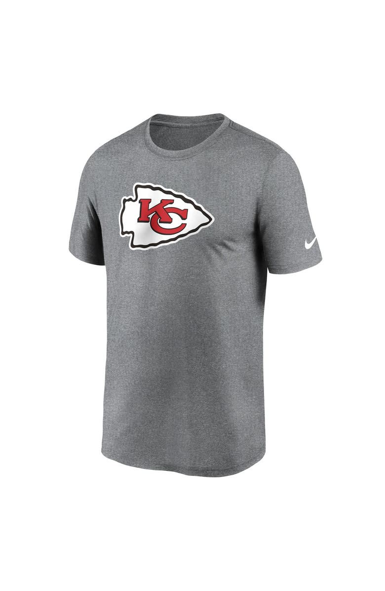 Nike Men's Nike Heather Charcoal Kansas City Chiefs Primetime Legend Logo Performance T-Shirt, Alternate, color, Heather Charcoal