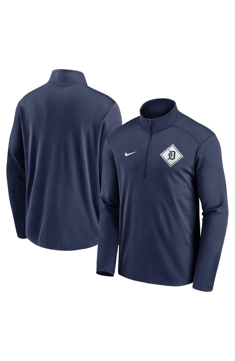 Nike Men's Nike Navy Detroit Tigers Diamond Icon Pacer Performance Quarter-Zip Top, Main, color,