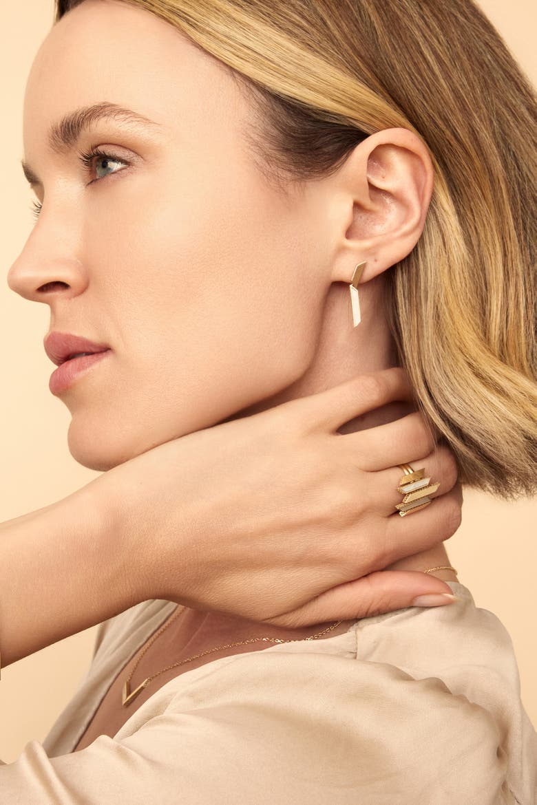 14K Gold Aurora Drop Earrings, Alternate, color, Yellow Gold