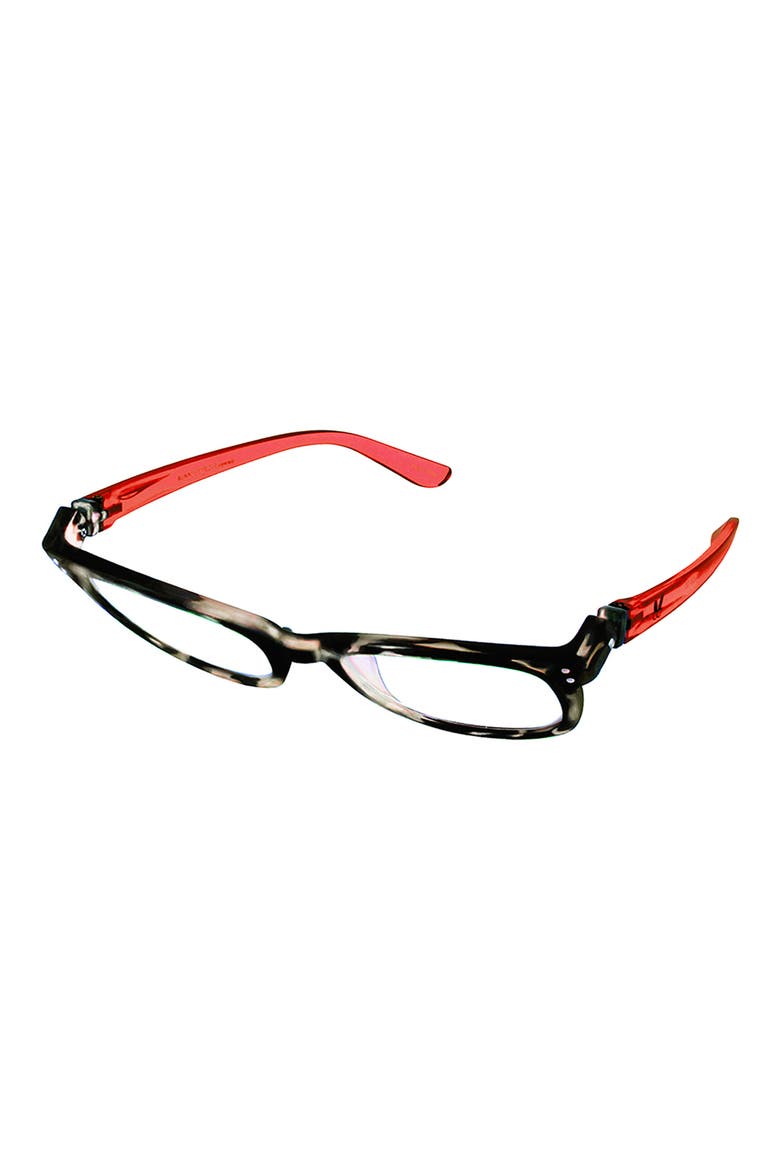 The Anna 49mm Reading Glasses, Alternate, color, BLACK/ DIAMOND CLEAR TORTOISE