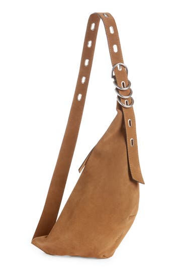 Rag & Bone Petra Suede Sling Bag In Gldenbrwsd