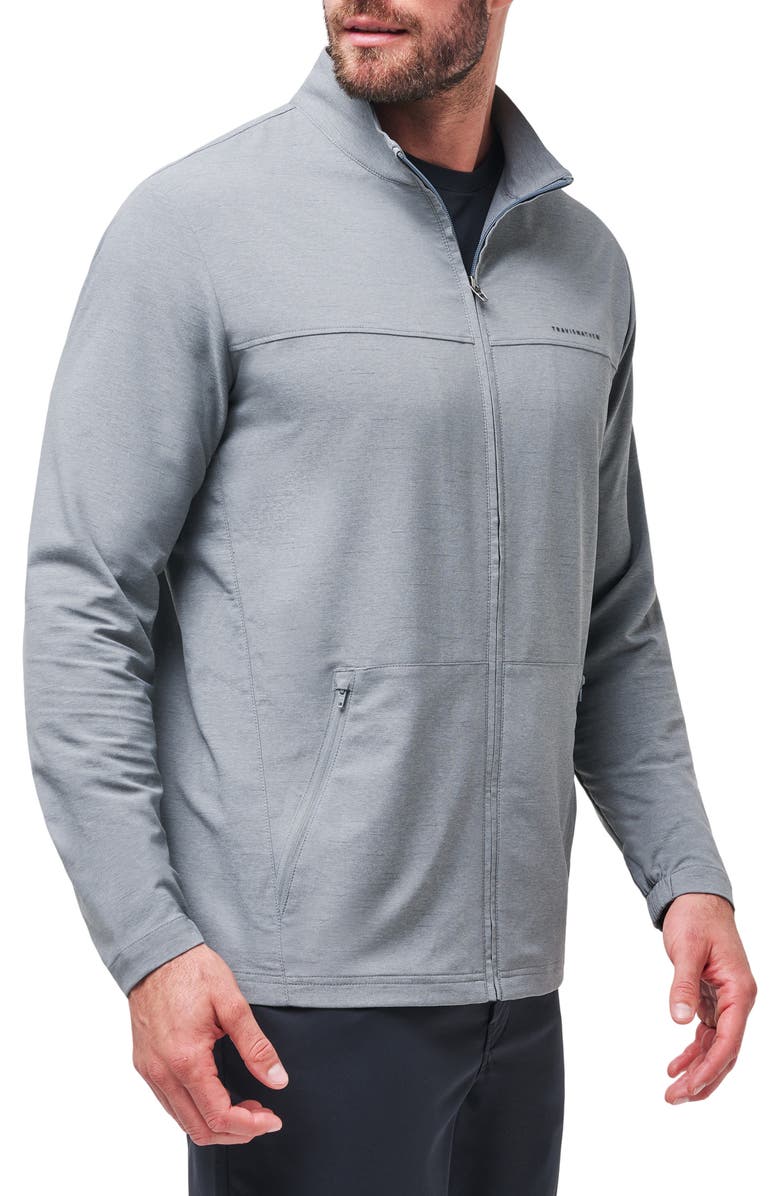 TravisMathew Valley View Zip Jacket, Alternate, color, Heather Grey