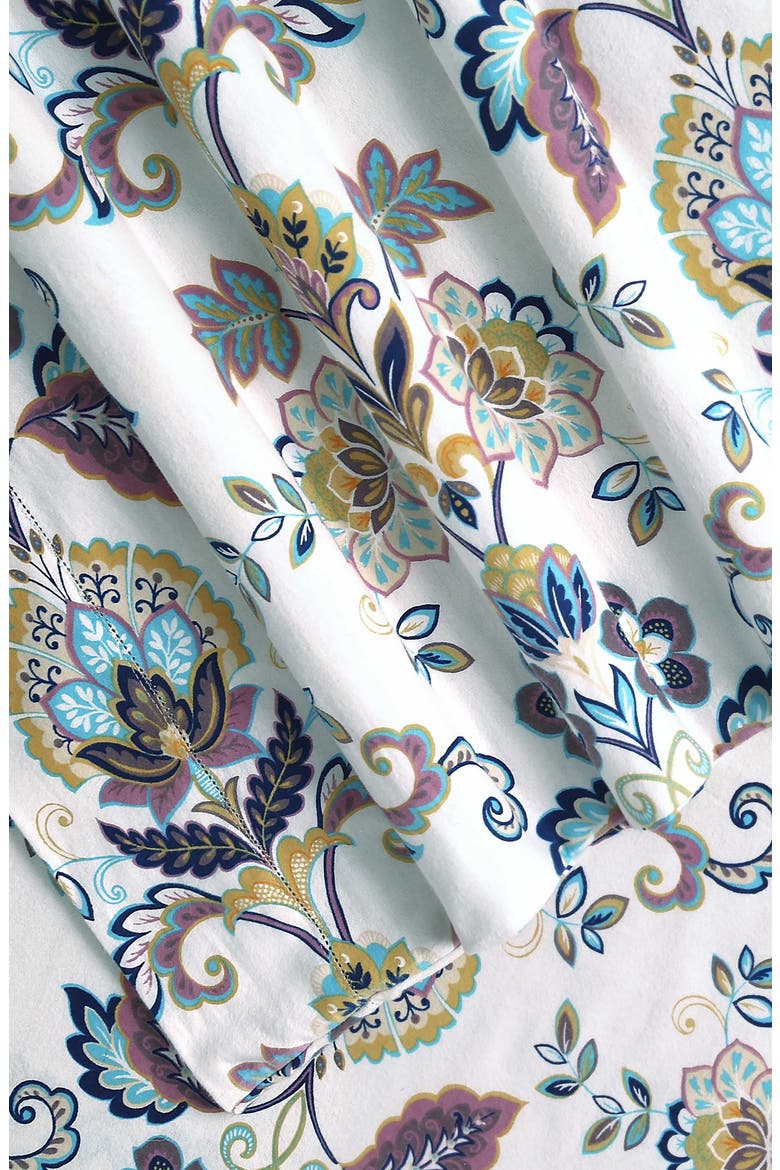 Abstract Paisley Cotton Flannel Sheet Set, Alternate, color, MULTI MARIGOLD