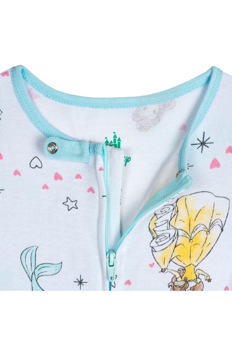 Princess Baby Girls' 2-Pack Footed Sleep N' Play Coveralls, Alternate, color, Princess Teal Pink