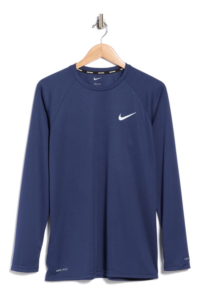 Hydroguard Long Sleeve Swim T-Shirt, Alternate, color, MIDNIGHT NAVY