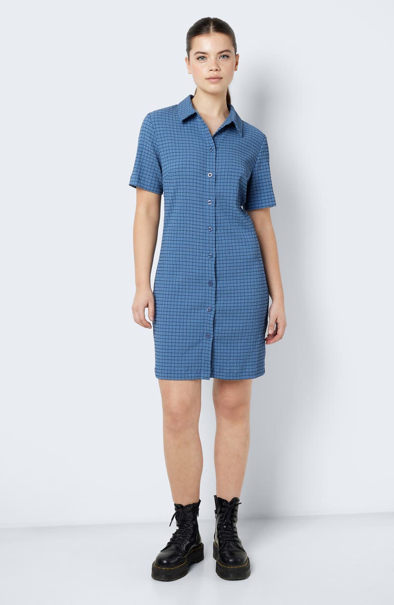 Noisy may Nanny Grid Shirtdress, Alternate, color, 