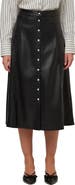 FIFTEEN TWENTY Esmeralda Faux Leather Midi Skirt