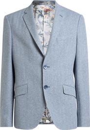 Etro Roma Jersey Cotton & Linen Herringbone Sport Coat