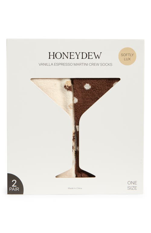Honeydew Vanilla Espresso Martini 2-pack Butter Socks In White