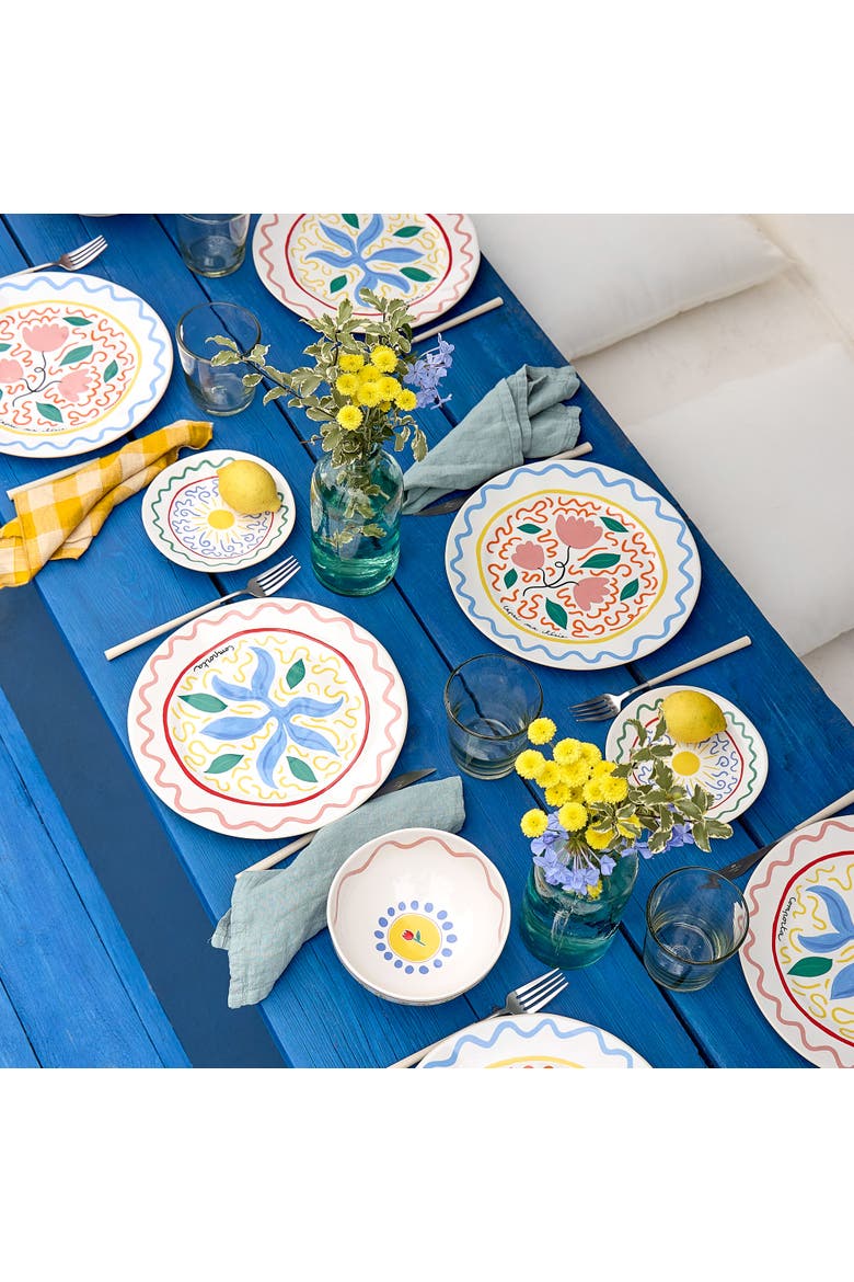 Summer Bliss  Set/6 dinner plates, Alternate, color, Seaweed