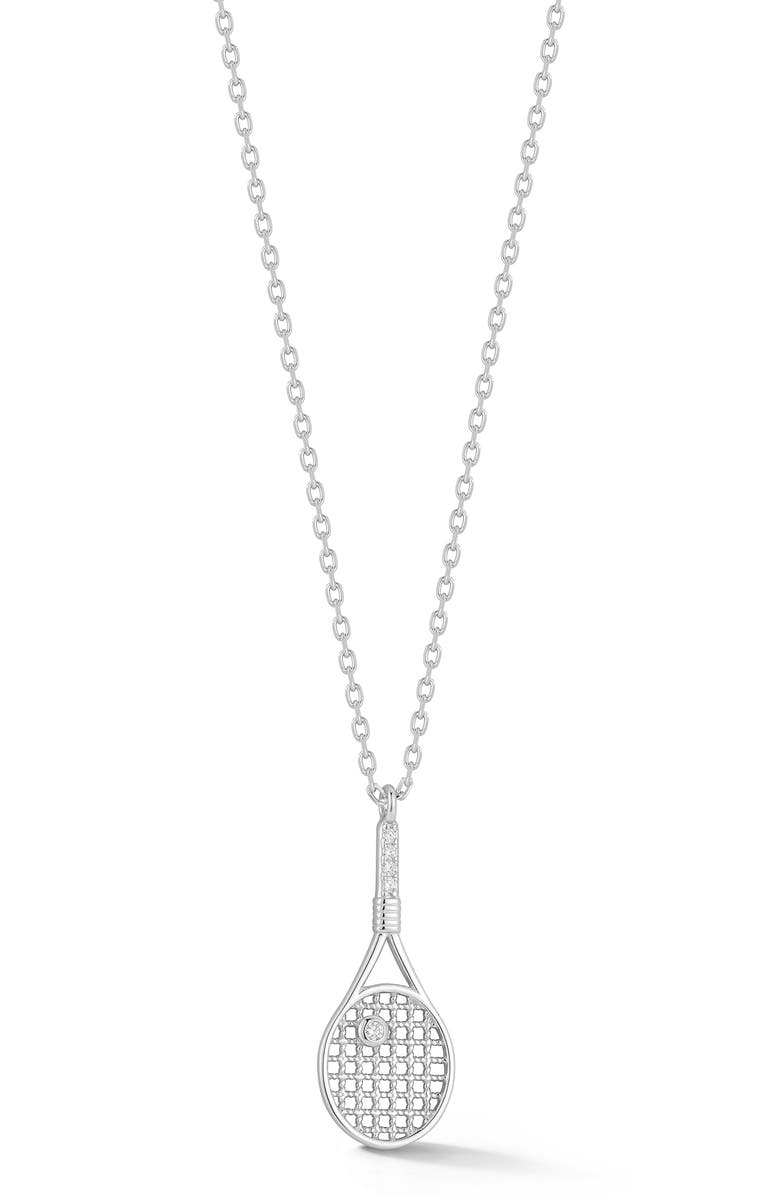 GLAZE JEWELRY Tennis Racket Pendant Necklace, Main, color, 