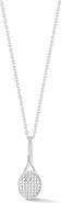 GLAZE JEWELRY Tennis Racket Pendant Necklace