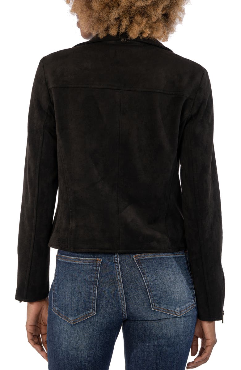 KUT from the Kloth Edith Faux Suede Moto Jacket, Alternate, color, 